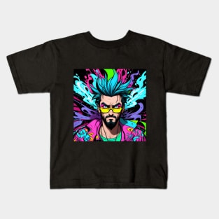 Man with colorful mohican Kids T-Shirt